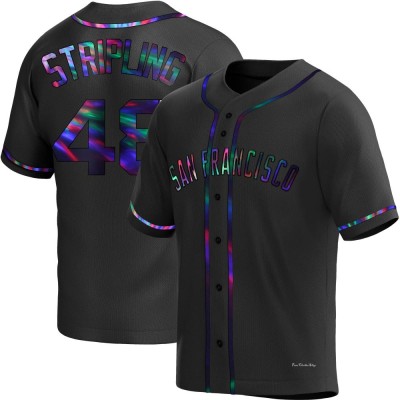 Men's Ross Stripling San Francisco Giants Replica Black Holographic Alternate Jersey