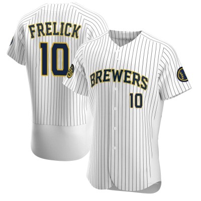 Men's Sal Frelick Milwaukee Brewers Authentic White Alternate Jersey