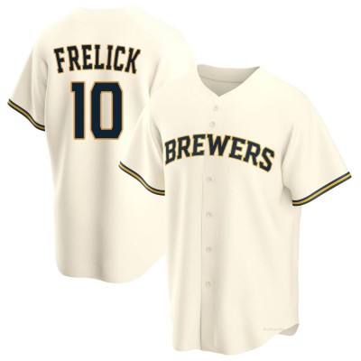 Men's Sal Frelick Milwaukee Brewers Replica Cream Home Jersey