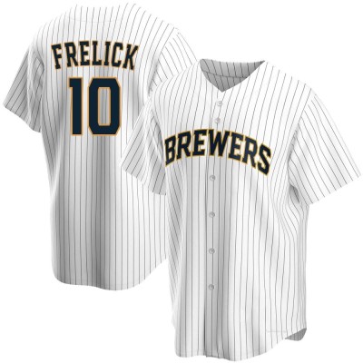 Men's Sal Frelick Milwaukee Brewers Replica White Home Jersey