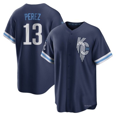 Men's Salvador Perez Kansas City Royals Replica Navy 2022 City Connect Jersey