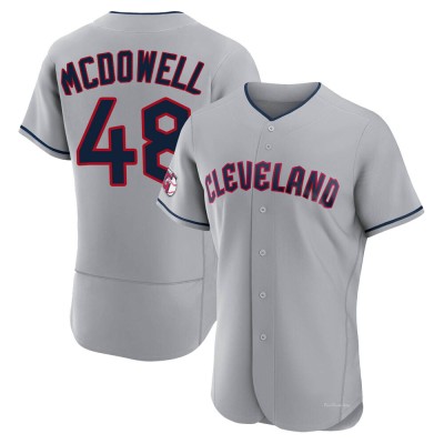 Men's Sam Mcdowell Cleveland Guardians Authentic Gray Road Jersey