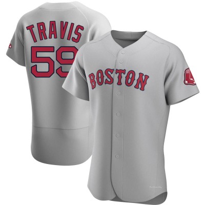 Men's Sam Travis Boston Red Sox Authentic Gray Road Jersey