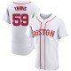 Men's Sam Travis Boston Red Sox Authentic White 2021 Patriots' Day Jersey