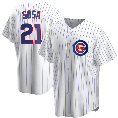 Men's Sammy Sosa Chicago Cubs Replica White Home Jersey