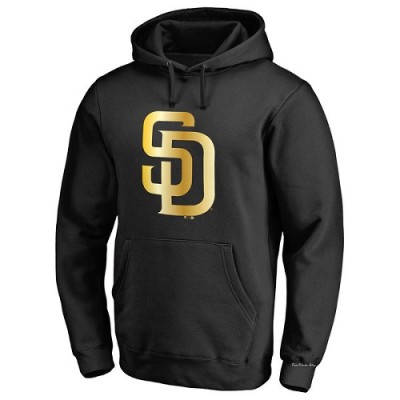 Men's San Diego Padres Gold Collection Pullover Hoodie - Black