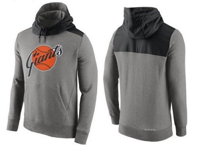 Men's San Francisco Giants Gray Cooperstown Collection Hybrid Pullover Hoodie