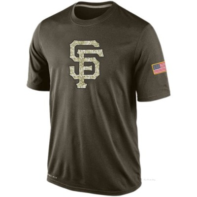 Men's San Francisco Giants Olive Dri-Fit Salute To Service KO Performance T-Shirt