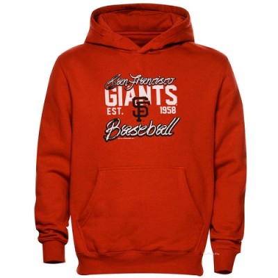 Men's San Francisco Giants Orange Script Baseball Pullover Hoodie -