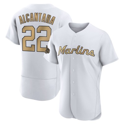 Men's Sandy Alcantara Miami Marlins Game White Los Authentic 2022 All-Star Jersey