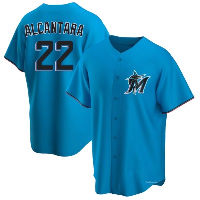 Men's Sandy Alcantara Miami Marlins Replica Blue Alternate Jersey