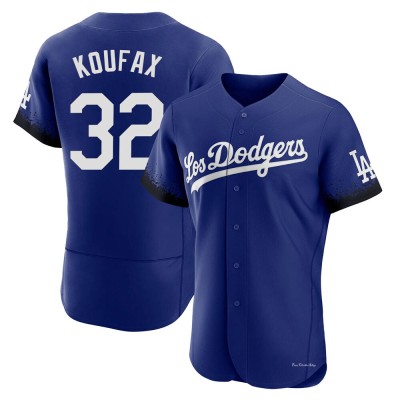 Men's Sandy Koufax Los Angeles Dodgers Authentic Royal 2021 City Connect Jersey