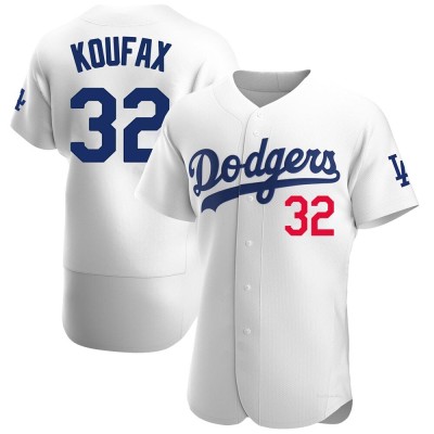 Men's Sandy Koufax Los Angeles Dodgers Authentic White Home Jersey