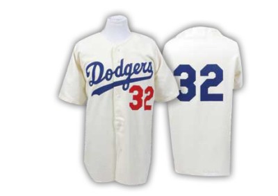 Men's Sandy Koufax Los Angeles Dodgers Authentic White Throwback Jersey