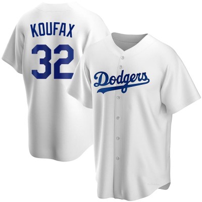 Men's Sandy Koufax Los Angeles Dodgers Replica White Home Jersey