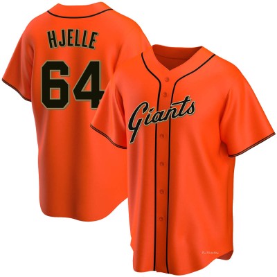 Men's Sean Hjelle San Francisco Giants Replica Orange Alternate Jersey