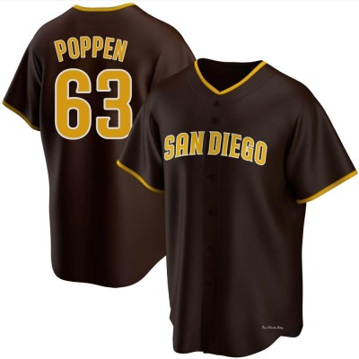 Men's Sean Poppen San Diego Padres Replica Brown Road Jersey