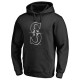 Men's Seattle Mariners Black Platinum Collection Pullover Hoodie -