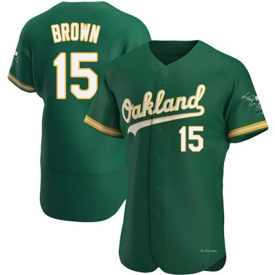 Men's Seth Brown Oakland Athletics Authentic Green Kelly Alternate Jersey