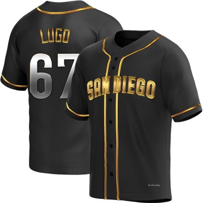 Men's Seth Lugo San Diego Padres Replica Black Golden Alternate Jersey