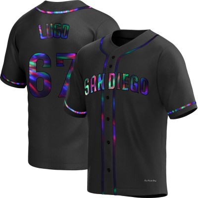 Men's Seth Lugo San Diego Padres Replica Black Holographic Alternate Jersey