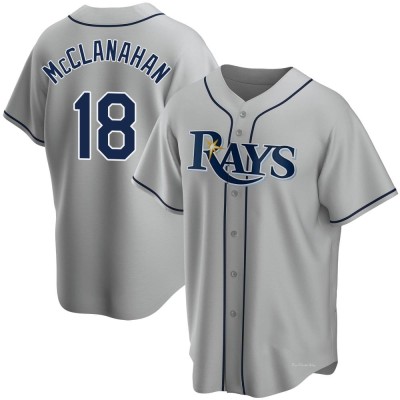 Men's Shane McClanahan Tampa Bay Rays Replica Gray Road Jersey