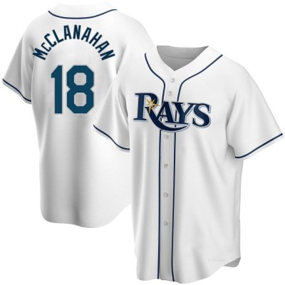 Men's Shane McClanahan Tampa Bay Rays Replica White Home Jersey