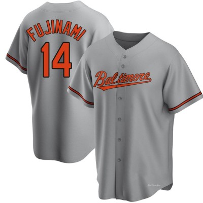 Men's Shintaro Fujinami Baltimore Orioles Replica Gray Road Jersey