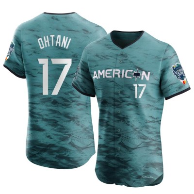 Men's Shohei Ohtani Los Angeles Angels Elite Teal American League Game Vapor Premier 2023 All-Star Jersey