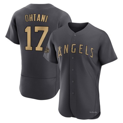 Men's Shohei Ohtani Los Angeles Angels Game Charcoal Authentic 2022 All-Star Jersey