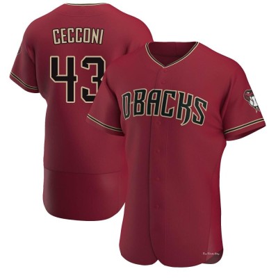 Men's Slade Cecconi Arizona Diamondbacks Authentic Crimson Alternate Jersey