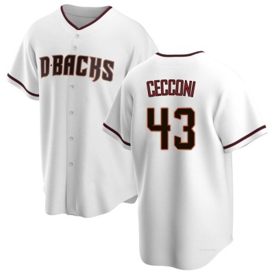 Men's Slade Cecconi Arizona Diamondbacks Replica White Home Jersey