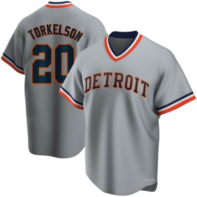 Men's Spencer Torkelson Detroit Tigers Gray Road Cooperstown Collection Jersey