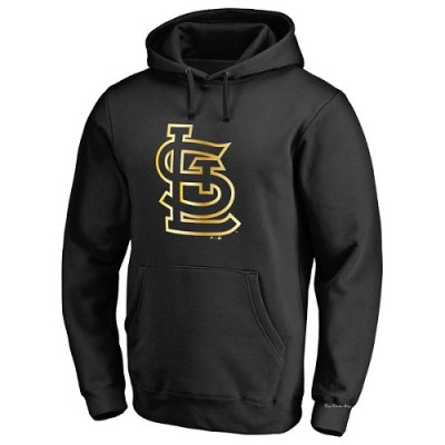 Men's St. Louis Cardinals Gold Collection Pullover Hoodie - Black