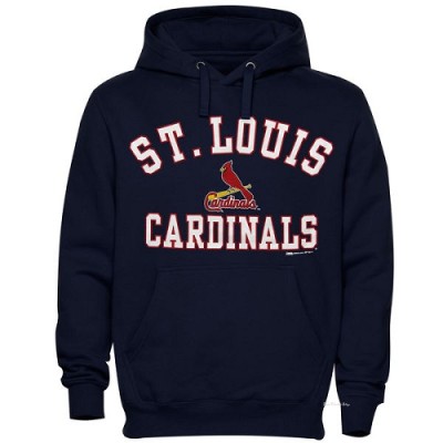 Men's St. Louis Cardinals Navy Blue Stitches Fastball Fleece Pullover Hoodie -