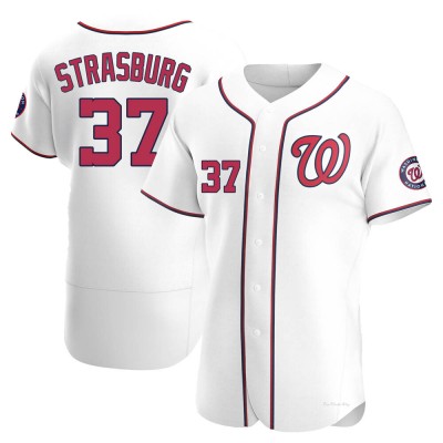 Men's Stephen Strasburg Washington Nationals Authentic White Home Jersey