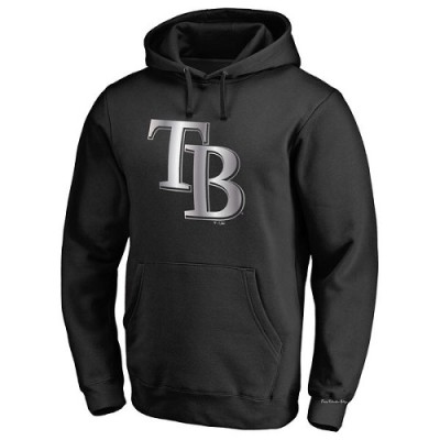 Men's Tampa Bay Rays Black Platinum Collection Pullover Hoodie -