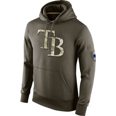 Men's Detroit Tigers Salute To Service KO Performance Hoodie - Olive