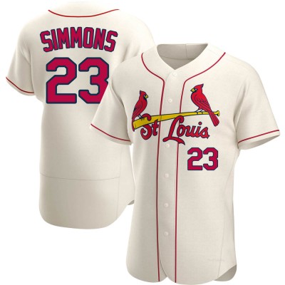 Men's Ted Simmons St. Louis Cardinals Authentic Cream Alternate Jersey