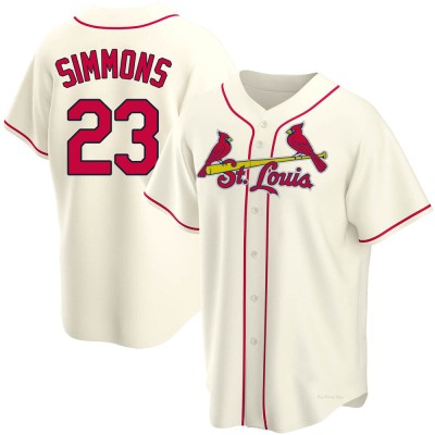 Men's Ted Simmons St. Louis Cardinals Replica Cream Alternate Jersey