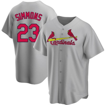 Men's Ted Simmons St. Louis Cardinals Replica Gray Road Jersey