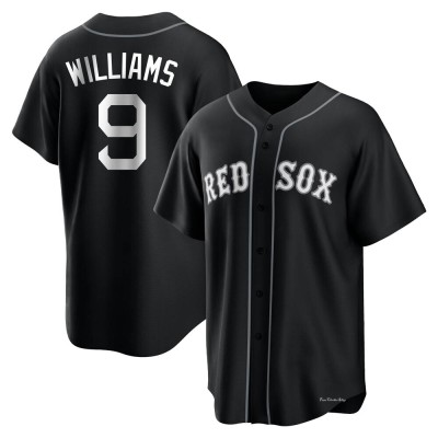 Men's Ted Williams Boston Red Sox Replica Black/White Jersey