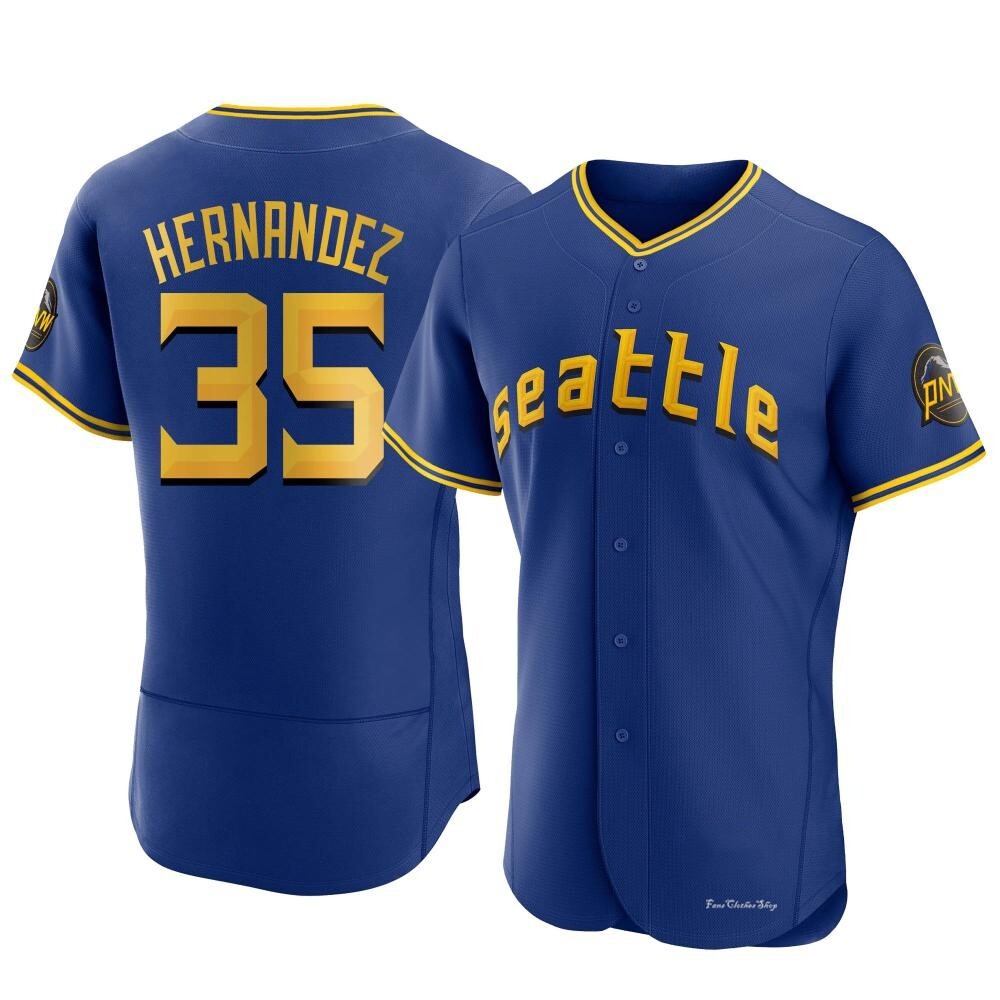 Men's Teoscar Hernandez Seattle Mariners Authentic Royal 2023 City ...