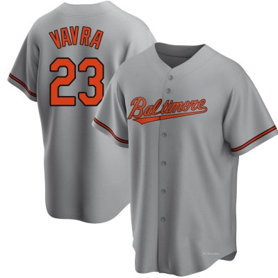 Men's Terrin Vavra Baltimore Orioles Replica Gray Road Jersey