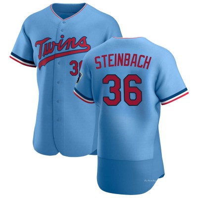 Men's Terry Steinbach Minnesota Twins Authentic Light Blue Alternate Jersey