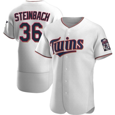 Men's Terry Steinbach Minnesota Twins Authentic White Home Jersey