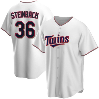 Men's Terry Steinbach Minnesota Twins Replica White Home Jersey