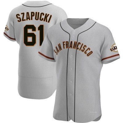 Men's Thomas Szapucki San Francisco Giants Authentic Gray Road Jersey