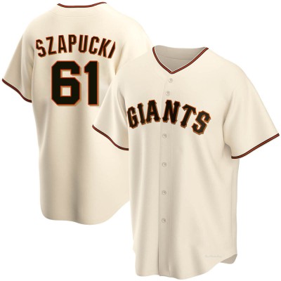 Men's Thomas Szapucki San Francisco Giants Replica Cream Home Jersey