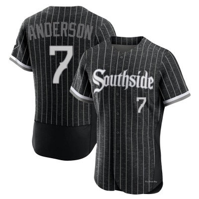 Men's Tim Anderson Chicago White Sox Authentic Black 2021 City Connect Jersey